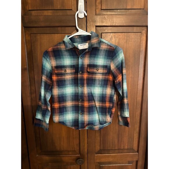 Old navy flannel button down shirt size 8 - Picture 1 of 3